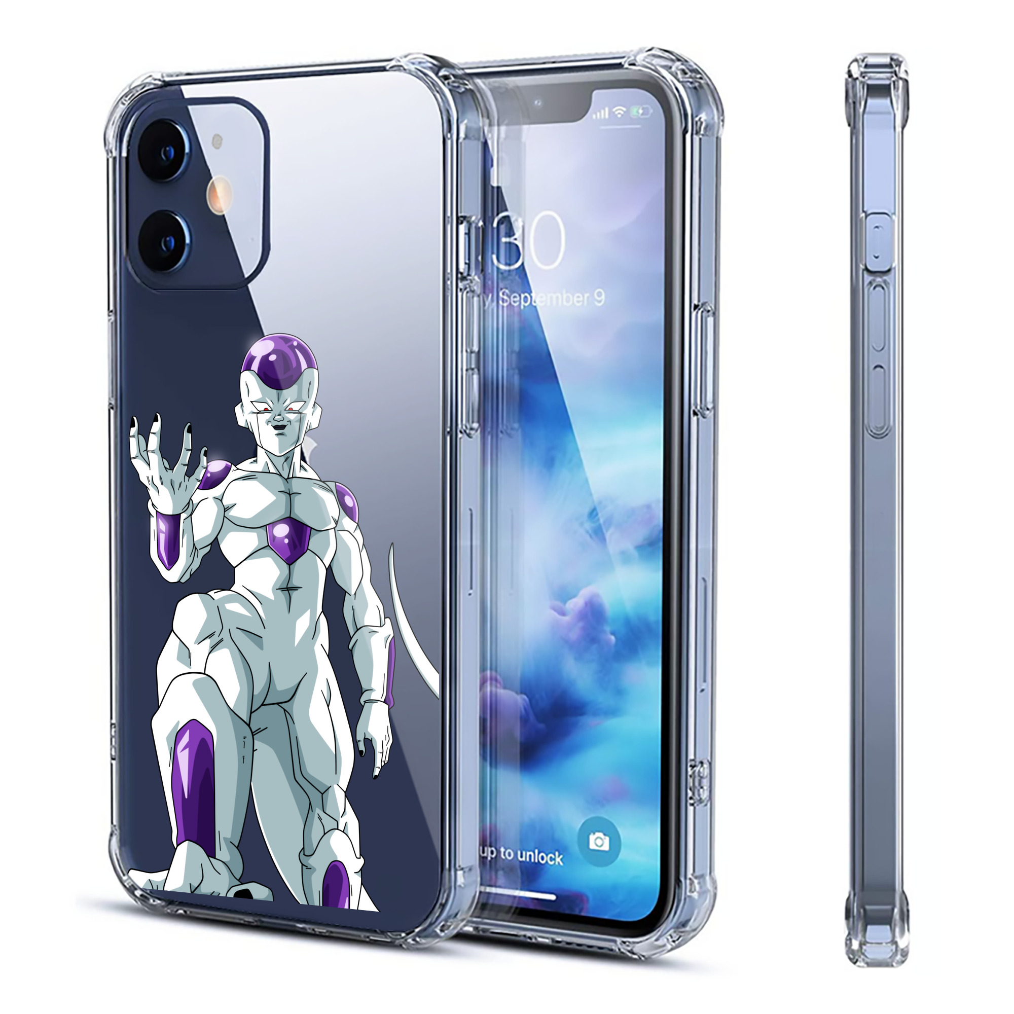 （画像用） ドラゴンボール フリーザ DRAGON BALL Frieza 【iPhone 12シリーズ対応】透明スマホケース（クリアソフトケース）